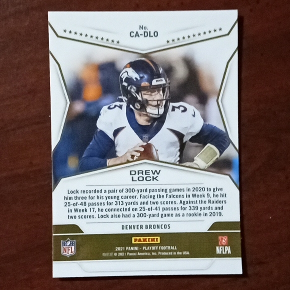 2021 panini Drew Lock call to arms insert - Picture 2 of 2